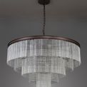 Bonni Large 3 Tier Brown Oxide Round Pendant Ceiling Light (27 Light E14) additional 4