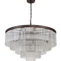 Bonni Large 3 Tier Brown Oxide Round Pendant Ceiling Light (27 Light E14) additional 7