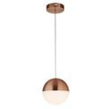 Marbles LED Pendant - Copper Metal &amp; Crushed Ice Shade additional 1