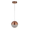 Marbles LED Pendant - Copper Metal &amp; Crushed Ice Shade additional 2