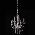 Gabriella Chandelier Pendant, 4 Light E14, Polished Chrome/Clear Glass/Crystal additional 2