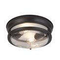 Glasgow 2Lt Flush - Black Metal &amp; Clear Glass additional 4