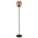 Punch Floor Lamp - Black Metal &amp; Champagne Punched Glass additional 2