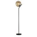 Punch Floor Lamp - Black Metal &amp; Champagne Punched Glass additional 5