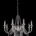 Gabriella Chandelier Pendant, 8 Light E14, Polished Chrome/Clear Glass/Crystal, additional 2