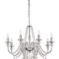 Gabriella Chandelier Pendant, 8 Light E14, Polished Chrome/Clear Glass/Crystal, additional 3