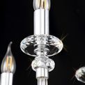 Gabriella Chandelier Pendant, 8 Light E14, Polished Chrome/Clear Glass/Crystal, additional 6