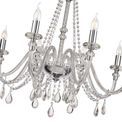 Gabriella Chandelier Pendant, 8 Light E14, Polished Chrome/Clear Glass/Crystal, additional 7