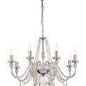 Gabriella Chandelier Pendant, 8 Light E14, Polished Chrome/Clear Glass/Crystal, additional 12