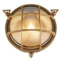 Bulkhead Round Outdoor Light - Solid Brass &amp; Ribbed Glass additional 8