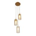 Duo III 3Lt Multi-Drop - Bronze Metal &amp; Champagne Glass additional 2