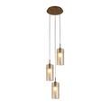 Duo III 3Lt Multi-Drop - Bronze Metal &amp; Champagne Glass additional 4