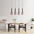 Dulwich 4Lt Bar Pendant - Black Metal additional 2