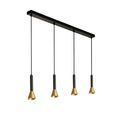 Signal 4Lt Bar Pendant - Black &amp; Gold Metal additional 1