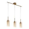 Duo III 3Lt Bar Pendant - Bronze Metal &amp; Champagne Glass additional 1