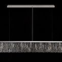 Zara 138x9cm Linear Pendant Chandelier, 7 Light E14, Polished Chrome/Crystal additional 2