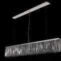 Zara 138x9cm Linear Pendant Chandelier, 7 Light E14, Polished Chrome/Crystal additional 4