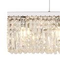 Zara 138x9cm Linear Pendant Chandelier, 7 Light E14, Polished Chrome/Crystal additional 9