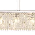 Zara 138x9cm Linear Pendant Chandelier, 7 Light E14, Polished Chrome/Crystal additional 8