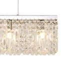 Zara 138x9cm Linear Pendant Chandelier, 7 Light E14, Polished Chrome/Crystal additional 6