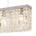 Zara 138x9cm Linear Pendant Chandelier, 7 Light E14, Polished Chrome/Crystal additional 7