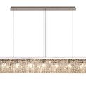 Zara 138x9cm Linear Pendant Chandelier, 7 Light E14, Polished Chrome/Crystal additional 5