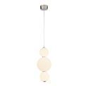 Snowball 3Lt Pendant - Chrome Metal &amp; Opal Glass additional 1