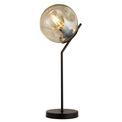 Punch Table Lamp - Black Metal &amp; Champagne Punched Glass additional 1