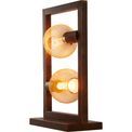Oblong 2Lt Table Lamp - Rustic Brown Metal additional 1