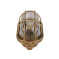 Bulkhead Oval Outdoor Light - Solid Brass &amp; Ribbed Glass additional 1