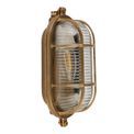 Bulkhead Oval Outdoor Light - Solid Brass &amp; Ribbed Glass additional 6