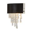 Glamour 2Lt Wall Light - Black Velvet &amp; Clear Crystal additional 2