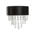 Glamour 2Lt Wall Light - Black Velvet &amp; Clear Crystal additional 1