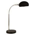 Astro Table Lamp - Black &amp; Chrome Metal &amp; Black Glass Shade additional 2