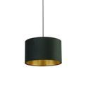 Drum Shade - Green Velvet with Gold Inner additional 1