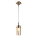 Duo III Pendant - Bronze Metal &amp; Champagne Glass additional 3