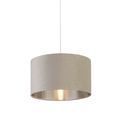 Drum Shade - Light Grey Velvet with Silver Inner Dia.38cm additional 2