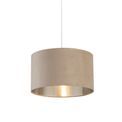 Drum Shade - Taupe Velvet with Silver Inner Dia.38cm additional 2