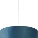 Drum Shade - Teal Velvet with Silver Inner Dia.38cm additional 3