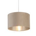 Drum Shade - Taupe Velvet with Silver Inner Dia.28cm additional 1
