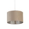Drum Shade - Taupe Velvet with Silver Inner Dia.28cm additional 2
