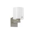 Brita Ribbed Single Switched Wall Lamp, 1 Light, E27, Beige Stone/Gloss White Wide Line Glass additional 3