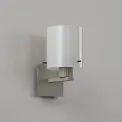 Brita Ribbed Single Switched Wall Lamp, 1 Light, E27, Beige Stone/Gloss White Wide Line Glass additional 2