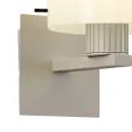 Brita Ribbed Single Switched Wall Lamp, 1 Light, E27, Beige Stone/Gloss White Wide Line Glass additional 4