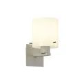Brita Ribbed Single Switched Wall Lamp, 1 Light, E27, Beige Stone/Gloss White Wide Line Glass additional 6