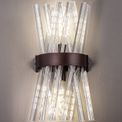 Claire 2 Light E14, Wall Light E14, Brown Oxide / Clear Glass additional 1