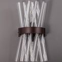 Claire 2 Light E14, Wall Light E14, Brown Oxide / Clear Glass additional 2