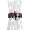 Claire 2 Light E14, Wall Light E14, Brown Oxide / Clear Glass additional 4