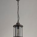 Azra, IP54, Antique Bronze/Clear Glass Pendant Light (2yrs Warranty) additional 2