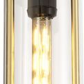 Georgia Pendant, 1 x E27, Black &amp; Gold/Clear Glass, IP54, 2yrs Warranty additional 8